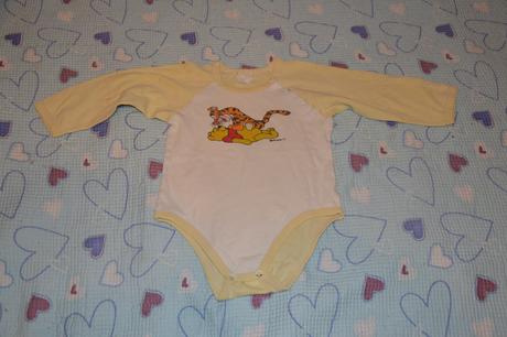 Bavlněné body dlouhý rukáv s medvídkem pooh, kenguru gold,92