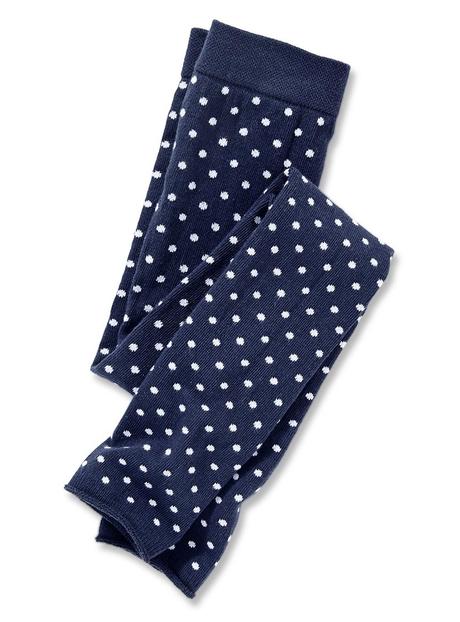 2x pletené legíny tchibo puntíkované + proužkované, tchibo,134 / 140