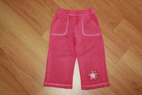 Tepláky wolf - malinové s kytičkou vel. 68, wolf,68