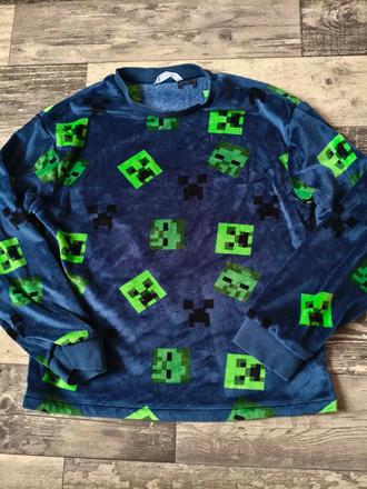 Vršek plyš.pyžamový minecraft, marks & spencer,140