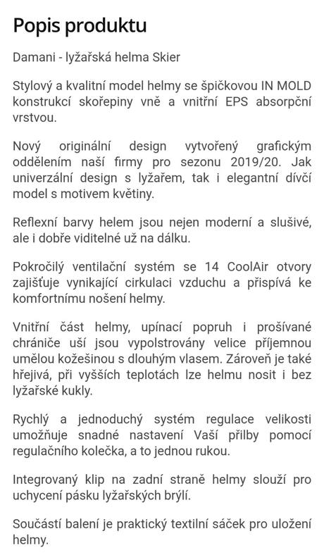 Dětská lyžařská helma damani, xs