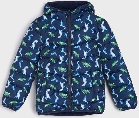 Zimní bunda dinosauři uvnitř fleece vel. 140, sinsay,140