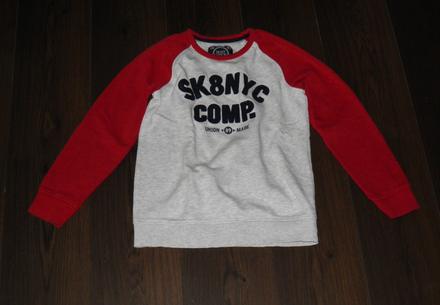 Top stav - šedočervená mikina - vel.152, c&a,152