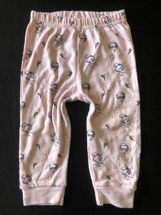 Vel. 80 růžové pyžamové kalhoty se zvonilkou, 80