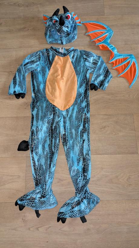 Ka325 karnevalový kostým drak vel. 5 - 7 let, 