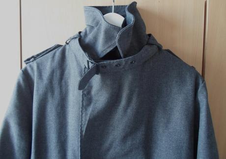 Šedý pánský kabát bunda, house,s