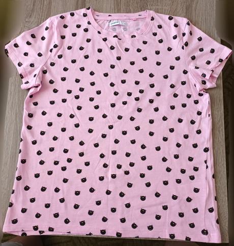 Dívčí triko sv. růžové krátký rukáv kočičky cropp, s