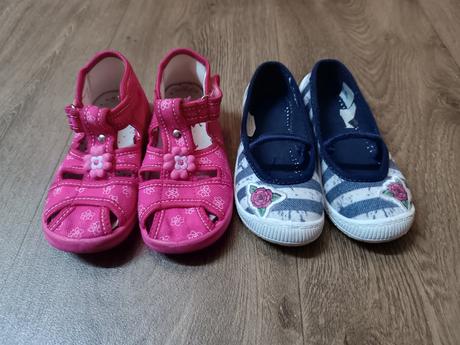 2x dívčí bačkory/baleríny, vel.25, 25