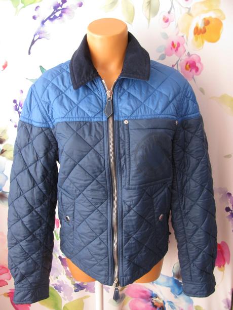 Přechodná prošívaná modrá bunda/unisex burberry, burberry,xs