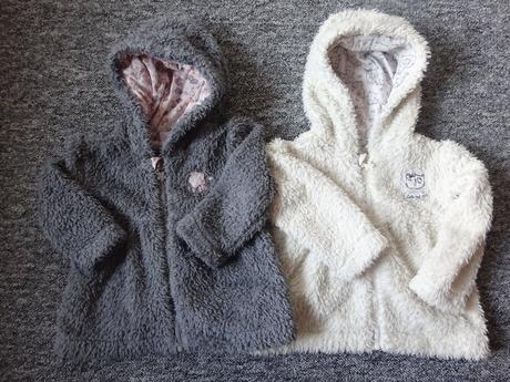2x mikina chlupatá s kapucí, vel. 80, f&f,80
