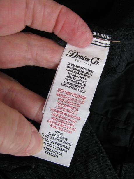 Černé pružné kalhoty, džíny,skinny denim co, denim co,128