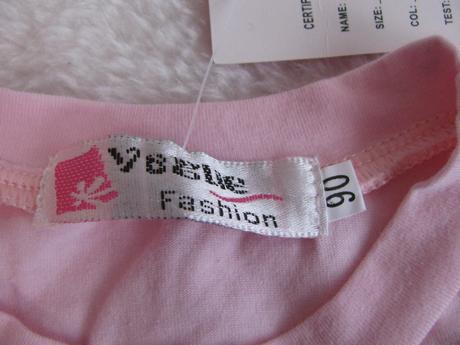 Růžové tričko se zlatým nápisem, 92