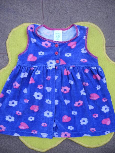 Sametové šaty 2v1, 80