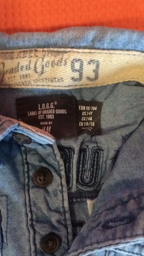 Bavlněné triko s límečkem 98/104, h&m,98
