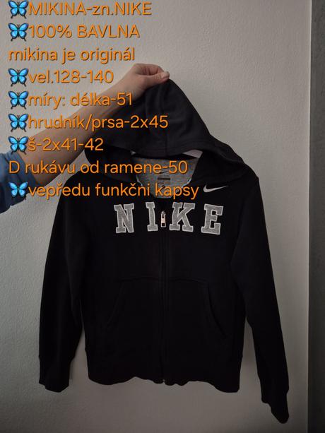 Mikina- nike,vel 128-134, nike,134