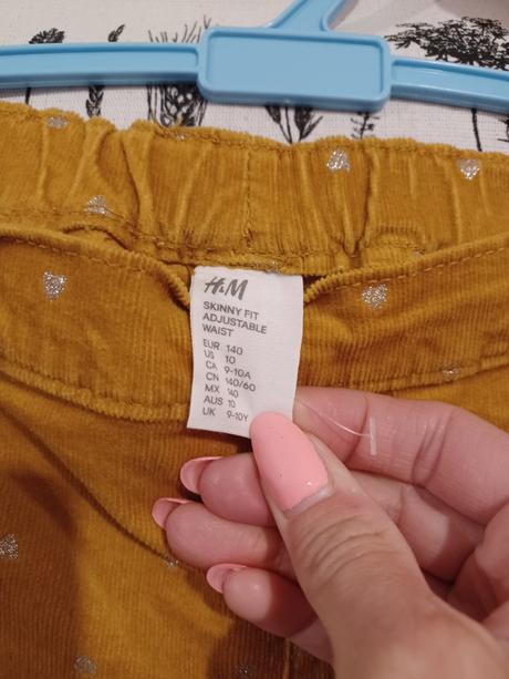 Hořčicové manžestráky h&m, h&m,140