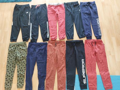 Tepláky, tepláčky 140 a 146, některé nové, adidas,140