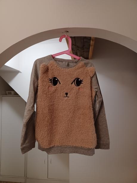 Plyšová tepláková souprava lindex 128 + 134/140, lindex,128