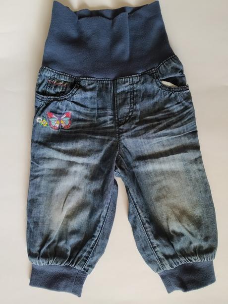 Riflíky s výšivkami, h&m,74