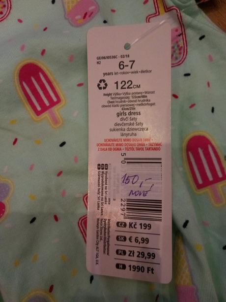 Šaty, faf, vel 122, nové, f&f,122