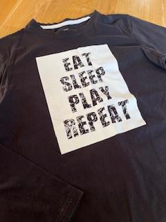 Černé triko s nápisem, next,158