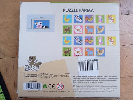 Babu - dřevěné puzzle farma,