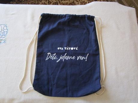 Jako nový modrý bavl. vak na záda, 