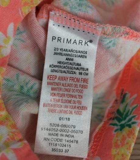 Letní overal vel. 2 - 3 roky, primark,98