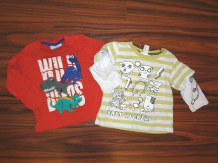 Duo super triček dino + příšerky, topomini,74