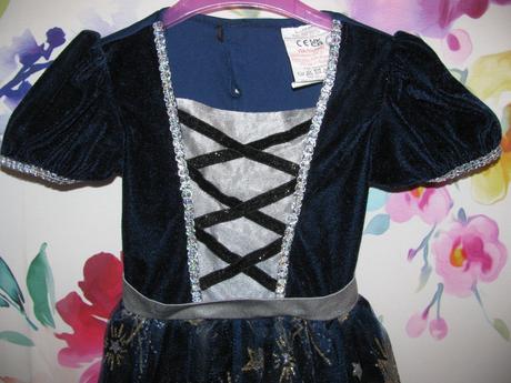 Kostým-tmavě modré šaty noční obloha, čarodějka, 