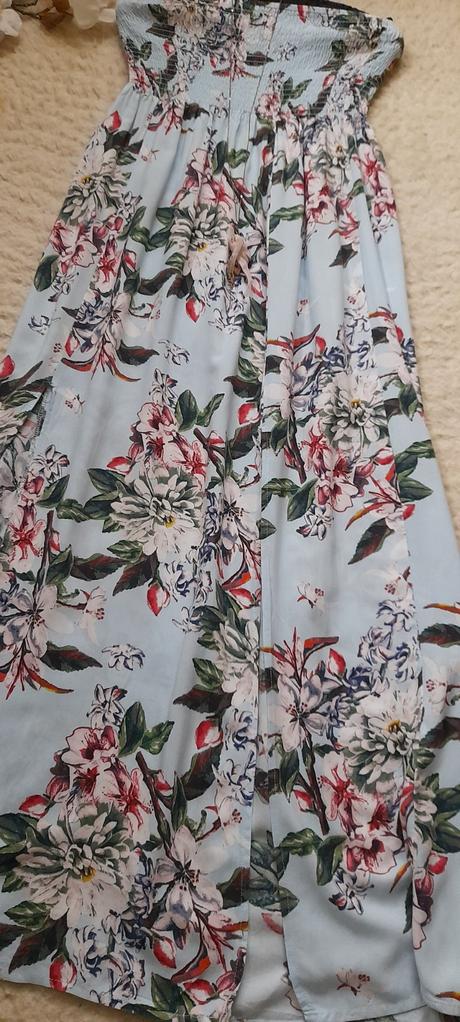 Amisu květované dlouhé šaty s rozparky, amisu,36