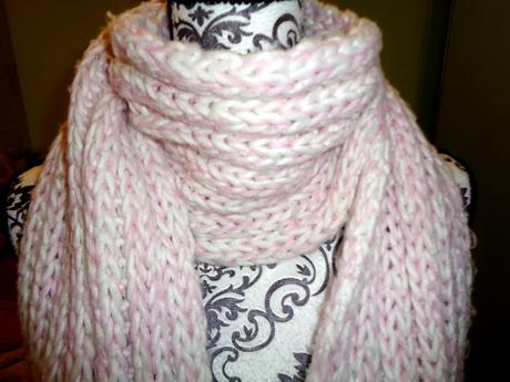 Nádherná bílorůžová maxi šála - měkoučká, xl