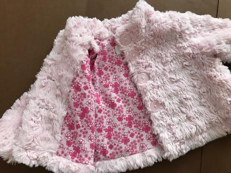 Kabátek chlupaťoučky růžový - v. 3/6 měs., early days,68