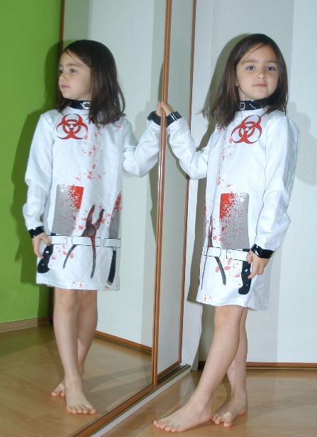 Karnevalový plášť strašidelný řezník, halloween,