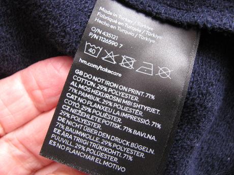 Tmavě modrá mikina s kapucí h&m/unisex, h&m,152