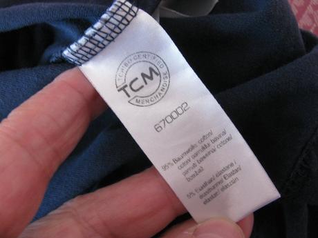 Bavlněné elastické modré tričko, tchibo,140