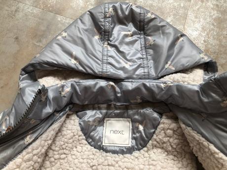 Unisex zimní bunda next zajíčci šedá 4-5let 110cm, next,110