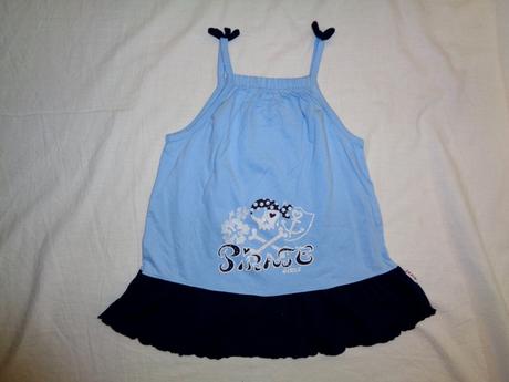 Pěkný modrý pirátský letní top 122/128, smile,122