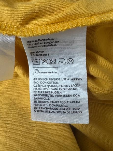 Hořčicově žluté tričko san diego h&m 158/164, h&m,158