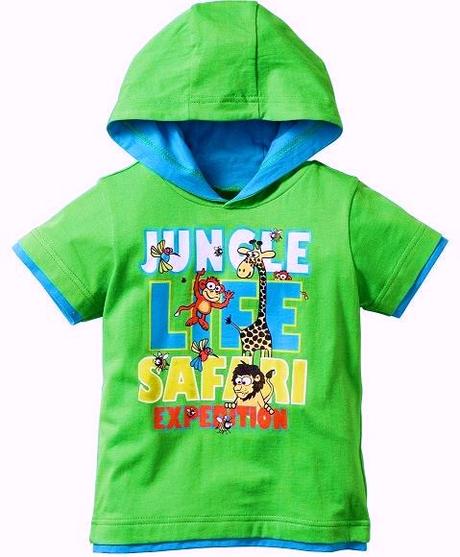 Zvířátkové tričko safari s kapucí vel. 128/134, bonprix,128 / 134