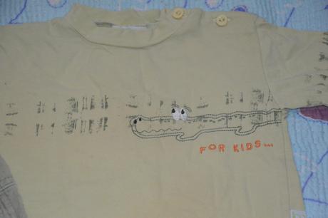 Olivový komplet, manžestráky, triko 80/86, 80