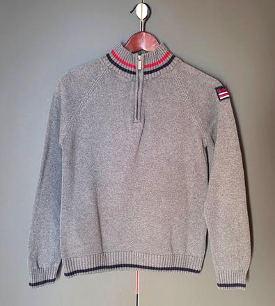 Svetr s výstřihem na zip vel. 152, 152