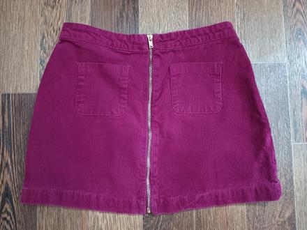 Dívčí vínová manžestrová sukně m&s, vel. 140, 140