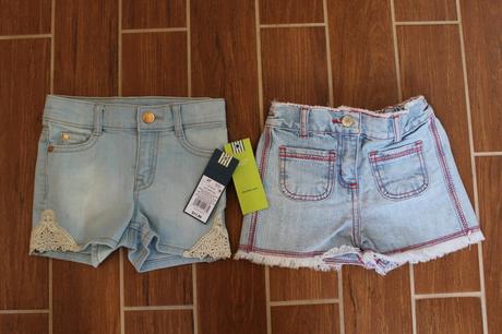 Džínové šortky, velikost 98/104, 98