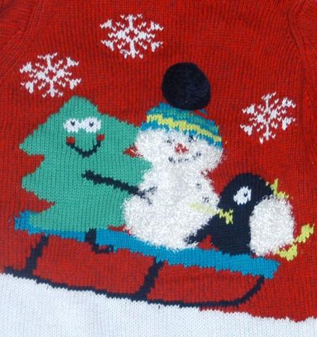 Vánoční bavlněný svetr vel. 1,5-2 roky, 92