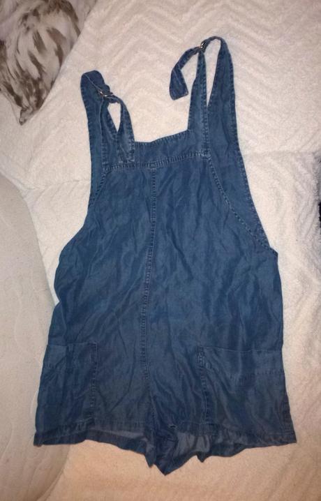 Letní kratasový overal - vel.s-max.m, mango,s