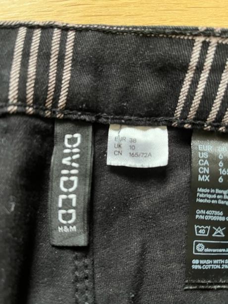 Skinny černé džíny se vzorem, h&m,158