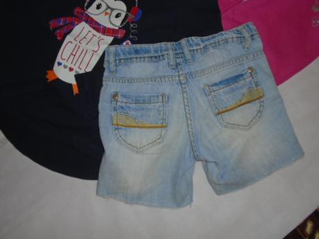 Leginy kraťasy džíny 6ks vel 5/6 i nové, 104–116