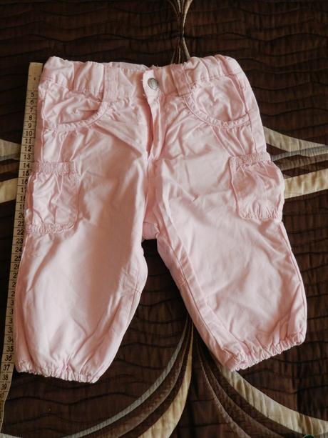 Kalhoty zateplené růžové, h&m,74