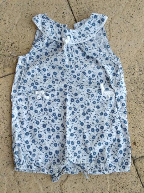 Letní plátěný overal / overálek bez rukávů, 74